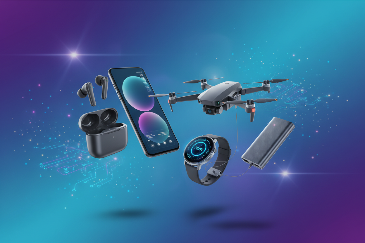 generate a unique gadgets attractive banner image 